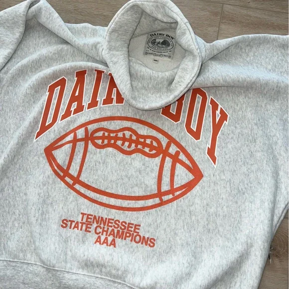 NWT Dairy Boy Study Break State Champs Rollneck in Champion Orange - Picture 6 of 16